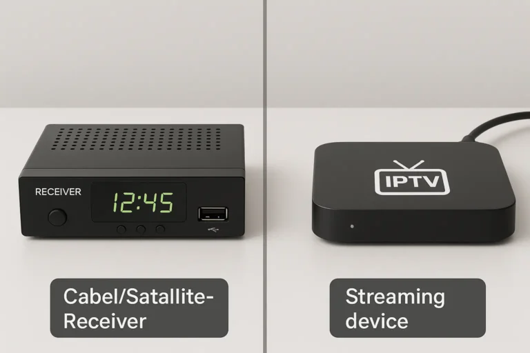 Vergleich zwischen Kabel-TV und Smart IPTV Bildqualität – unscharf vs. UHD
